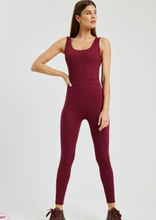 Load image into Gallery viewer, Year of Ours Ribbed Reformer Onesie - Dark Cherry