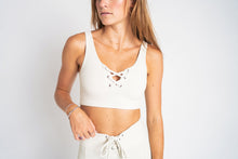 Load image into Gallery viewer, Year Of Ours Ribbed Football Bra - Bone