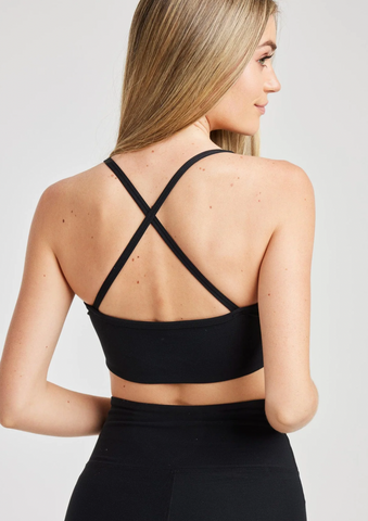 Year of Ours Stretch Halter Tank - Black
