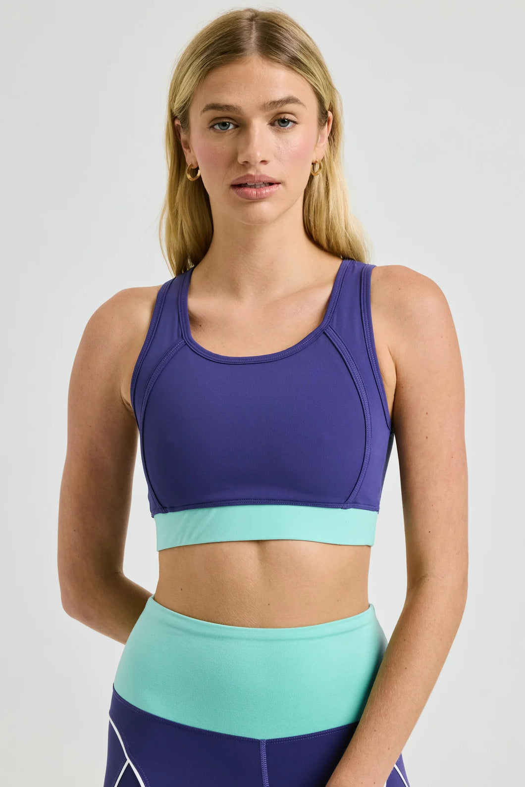 Sport High Support Bra - Barre Blue Pool