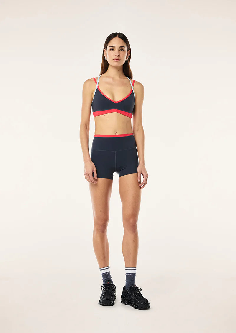 Vita 2.5 INCH Bike Short in Marine Blue/Strawberry