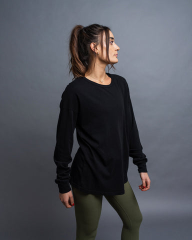 Year Of Ours Boyfriend Long Sleeve - Black