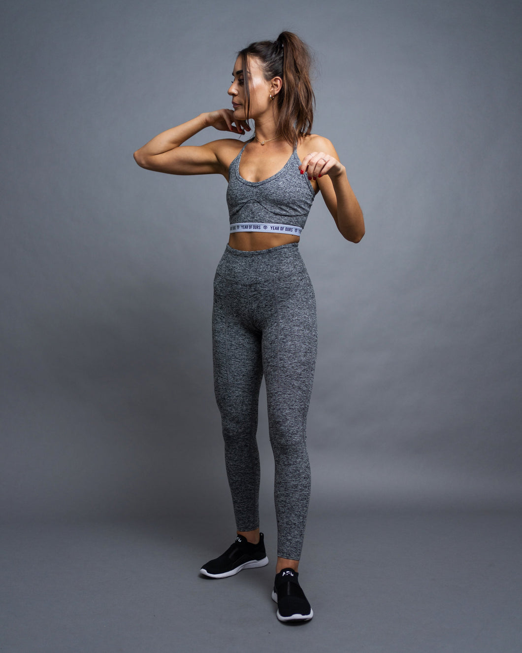 Year Of Ours Stretch Track Leggings - Heather Grey