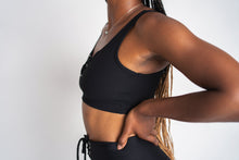 Load image into Gallery viewer, Year Of Ours Ribbed Football Bra - Black
