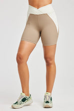 Load image into Gallery viewer, Year of Ours Ribbed Studio Biker Short - Caribou/ Bone
