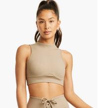 Load image into Gallery viewer, Year of Ours Ribbed Mock Neck Bra - Caribou
