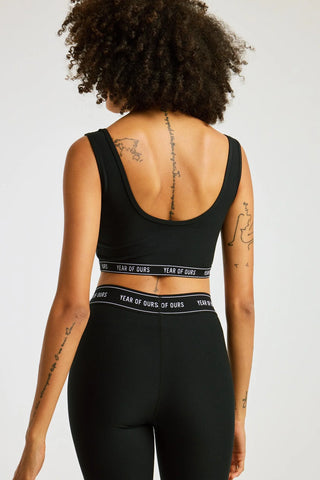 Year of Ours Stretch Logo Bralette - Black